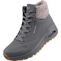 Skechers Uno Rugged Darling Daze Damen Stiefelette Grau EU 39 - Wanderschuhe mit atmungsaktiver Skechers Air-Memory Foam(TM) Einlegesohle für optimalen Komfort und Unterstützung bei jedem Schritt.