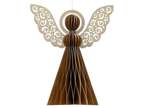 Decoris Engel Papier braun 8cm von Decoris