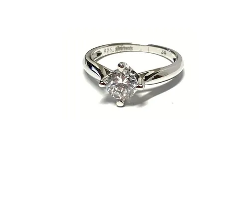 Edelschmiede925 Silberring Verlobungsring 925 Silber rhod Zirkonia edel elegant glitzern #53