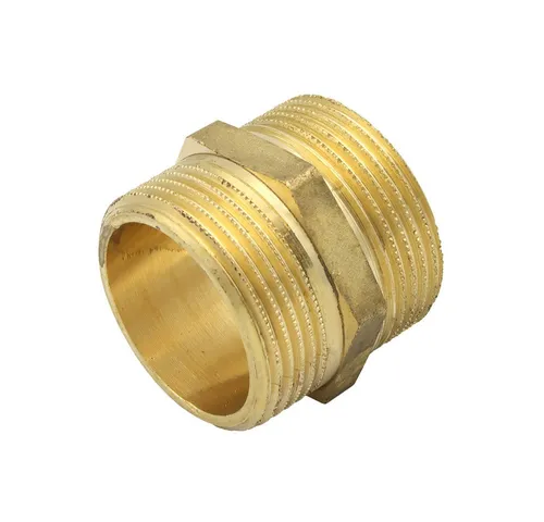 General Fittins Gewindefitting Messing Doppelnippel 1 1/4