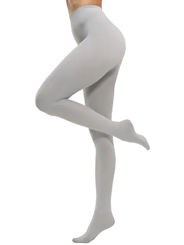 CozyWow Damen Strumpfhose 80D Elastisch blickdichte Hoch Taille über 30 Farben(Grau,S)