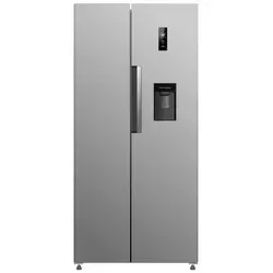 PKM SBS490NFWDIXJ Side by Side Kühl-Gefrierkombination - Kühlschrank mit 444 l Nutzinhalt, Wasserspender und NoFrost-System für frostfreie Lagerung, ideal für Familien und große Haushalte.