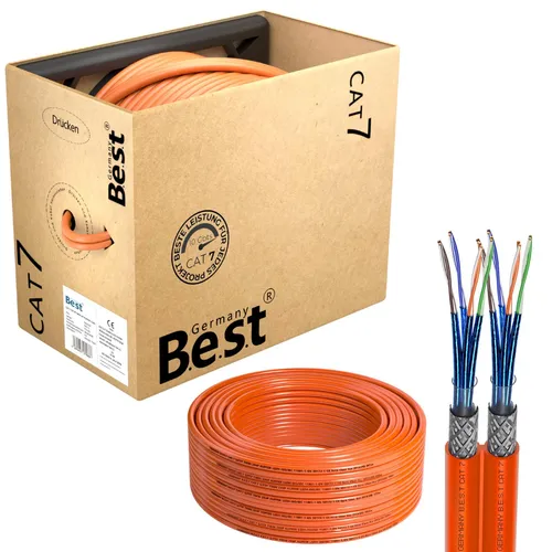 100m Germany B.e.s.t CAT 7 Verlegekabel Duplex