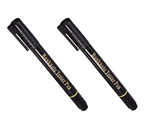 SET PRODUCTS Vorteilspackung mit 2 Geldscheinprüfer Stift 2 in1 : Geld prüfstift und Kugelschreiber - Quick tester für Euro, Dollar - Falschgeld, Geldschein prüfen - Money checker