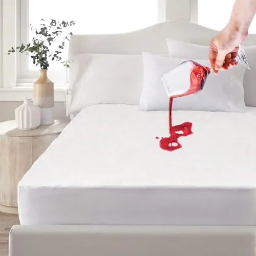 Matratzenschoner, wasserdicht, 140 x 190/200 cm, Höhe 30 cm, Spannbettlaken, hypoallergen, sehr atmungsaktiv, Anti-Schrumpfung, Schutz gegen Milben und Bakterien