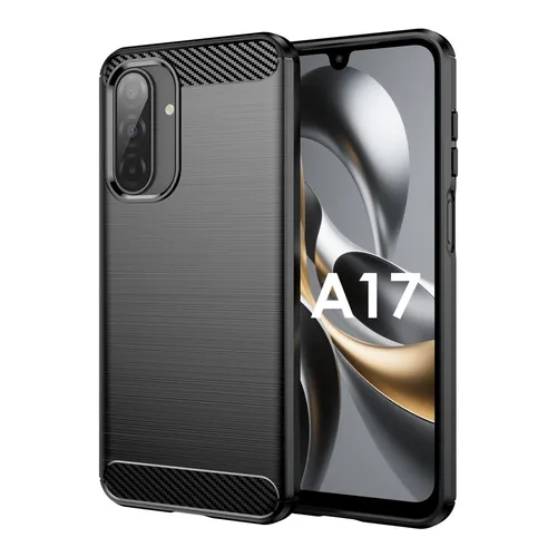 Carbon Hülle für Samsung Galaxy A17 Handyhülle Back Cover Handy Tasche Bumper