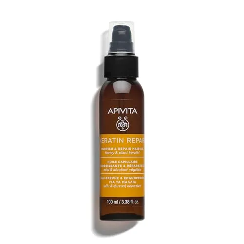 Apivita Keratin Repair Nourish & Repair Hair Oil 100ml für trockenes, geschädigtes Haar