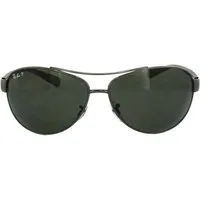 Lunettes De Soleil Ray-Ban 3386 Gunmetal Vert Polarisé 004/9A 63mm
