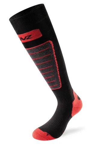 LENZ SKIING 1.0 Socken 2026 black/grey/red - 42-44