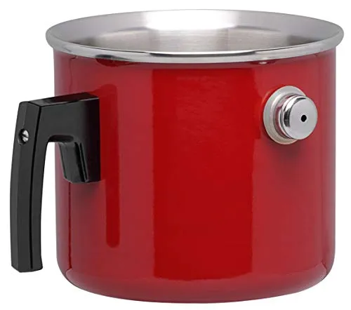 Simmertopf 2l Edelstahl/Emaille rot