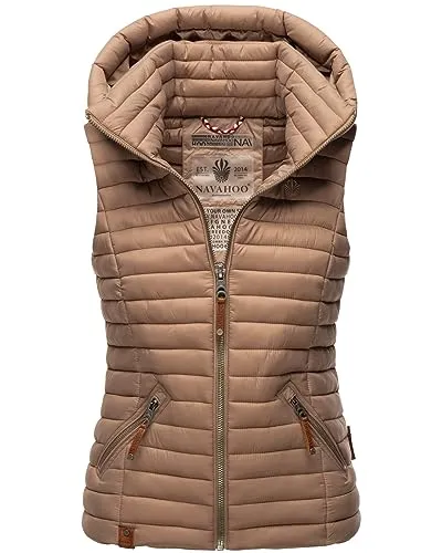 Navahoo Damen Weste B696 - Leichte Steppweste für Frühjahr und Herbst - Damen-Westen mit weichem Obermaterial und leichter Fütterung, ideal für Übergangszeit. Hochwertig, angenehm zu tragen und in mehreren Farben erhältlich.