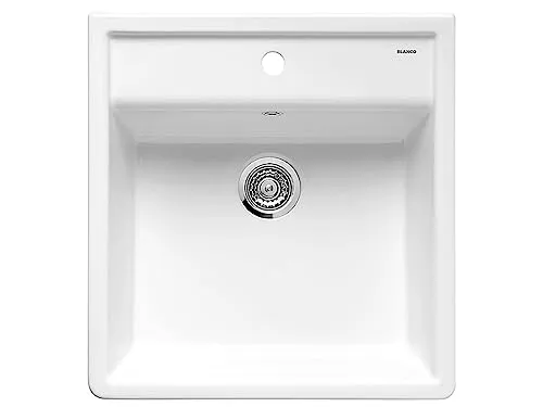 Blanco Panor 60 Kristallweiß Glänzend - 514 486 Keramikspüle - Keramikspüle in Kristallweiß Glänzend, ideal für 60 cm Schränke, mit elegantem Design und praktischem Hahnloch für eine einfache Installation.