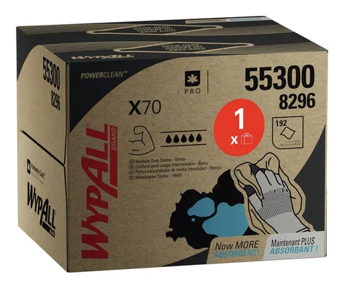 Wypall X70 Wischtücher BRAG Zupfbox - 200 Tücher - Putztücher in praktischer Zupfbox, ideal für professionelle Anwendungen. Hohe Absorptionsfähigkeit und reißfest - perfekt für anspruchsvolle Reinigung.