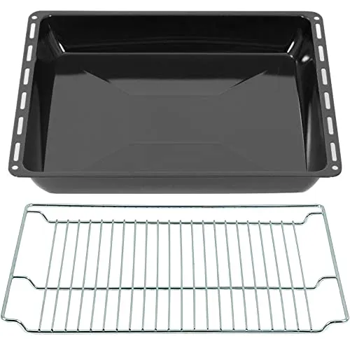 ICQN Backbleche & -Gitter Set, Emailliert 465 x 370 mm von ICQN