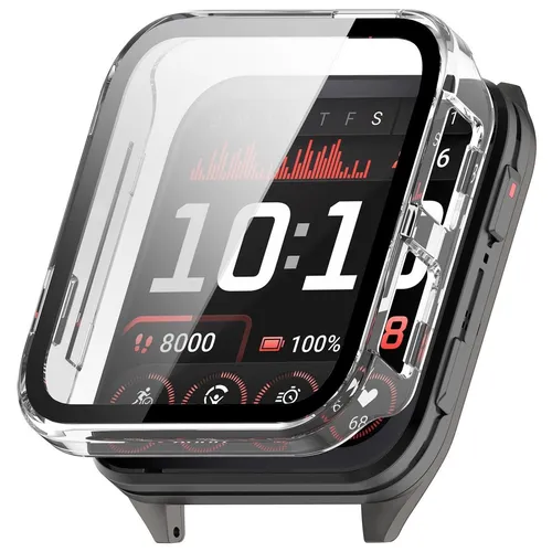Für Garmin Venu X1 Kunststoff Smart Watch Schutzhülle + 9H Hart Glas Transparent
