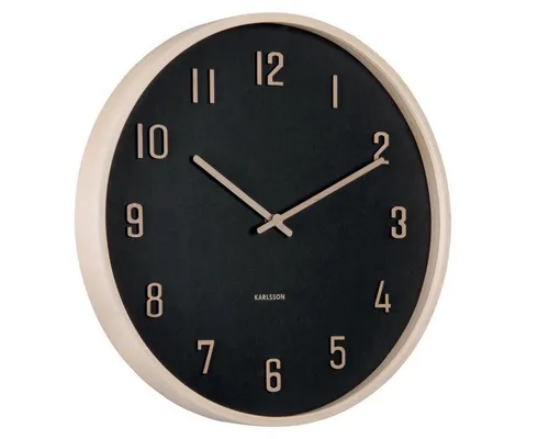 Karlsson Wanduhr Nervadura Rund Holz Schwarz (40cm) - Elegante 40 cm Wanduhr von KARLSSON aus hochwertigem Holz. Das zeitlose Design passt in jedes Zuhause und verleiht Ihrem Raum einen stilvollen Akzent.