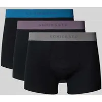 Schiesser Herren 3 Pack Bio Baumwolle Boxershorts - Nachhaltige Herren-Boxershorts aus 95% Bio-Baumwolle, mit sportlichem Logo-Webgummibund für hohen Tragekomfort und Formstabilität.