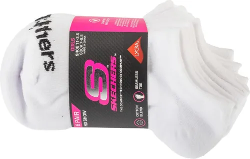 Skechers 6pk Girls Baumwolle Ns Socks S117880-WHT von Skechers