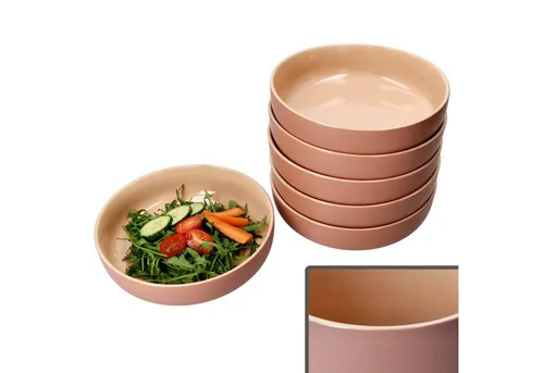 Ritzenhoff & Breker Jasper Suppenteller Set 6x 610ml - Suppenteller aus robustem Steingut mit eleganter Matt- und Glanzglasur. Ideal für Suppen, Eintöpfe und Snacks – spülmaschinen- und mikrowellengeeignet.