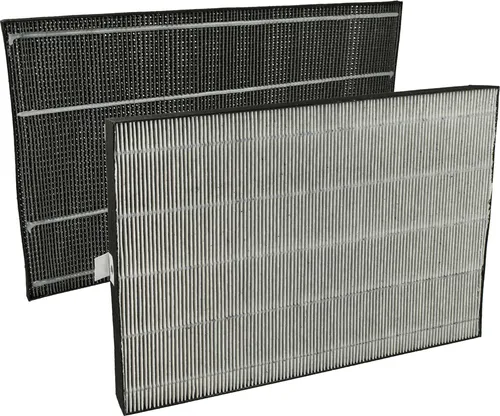 vhbw 2-teiliges Filter-Set Ersatz für Sharp FZ-A51 HFR für Luftreiniger / Luftwäscher - Aktivkohlefilter, HEPA-Filter