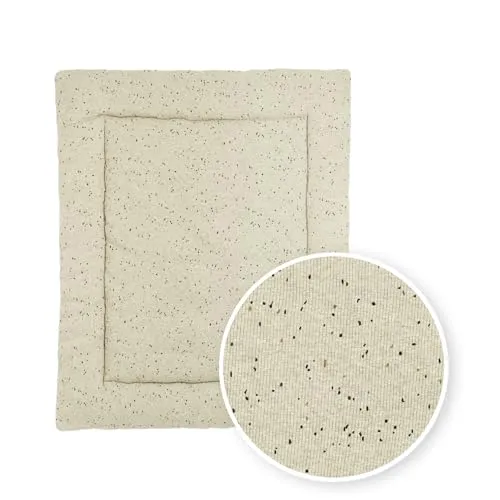 Meyco Baby Laufgittereinlage - Rib Mini Spot Sand Melange 80x100cm - Matratzen für Laufställe, weiche und gemütliche Einlage aus hochwertigem Material für optimalen Komfort und Sicherheit Ihres Babys.