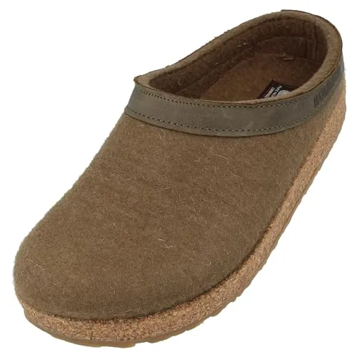 HAFLINGER Grizzly Torben Filzclog - Bequeme Clogs aus reinem Wollfilz, Gr. 38 - Clogs für Damen, atmungsaktiver Wollfilz sorgt für warmes Fußklima und optimale Fußgesundheit durch anatomisches Kork-Latex-Fußbett.