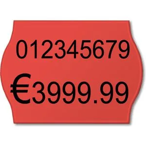 METO Preis-Etiketten 30007361 Permanent haftend Etiketten-Breite: 32mm Etiketten-Höhe: 19mm Rot 5000St.