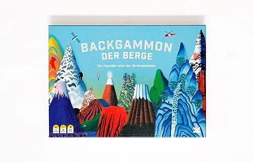 Lily Dyu Backgammon der Berge - Strategiespiel - Gesellschaftsspiel mit geografischem Thema, fördert strategisches Denken und eignet sich perfekt für Spieleabende.