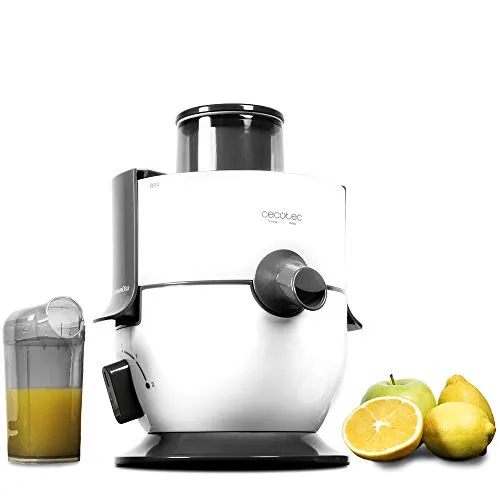Cecotec Zentrifugalentsafter 19000 U/min, 650 W - Entsafter mit Titanbeschichtung und XL Einfüllschacht für ganze Obststücke. Extrahiert bis zu 30% mehr Saft in kürzerer Zeit. Ideal für gesunde Säfte!