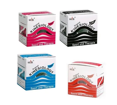 NASARA Kinesiologie-Tape Teampack-Bundle (4er-Set) - Das NASARA Teampack-Bundle enthält 4 Farben für verschiedene Anwendungsbereiche. Original Kinesiology Tape mit hervorragenden Klebeeigenschaften und hoher Hautverträglichkeit – ideal für Sport und Alltag.