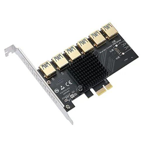 MZHOU PCI-E 1 bis 6 USB-Steckplätze Riser-Karte von MZHOU