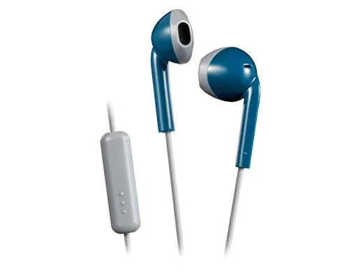JVC HA-F19M-AH-E Earbuds Kopfhörer mit Headsetfunktion (Farbe Azurblau x Grau)
