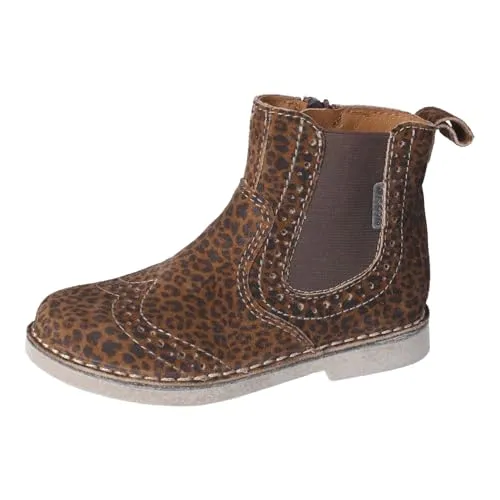 Ricosta Chelsea Boots DALLAS Stiefelette braun 32 - Wanderschuhe in Größe 32, aus hochwertigem Rauleder, mit runder Schuhspitze und bequemer PU-Laufsohle für optimalen Komfort beim Wandern.