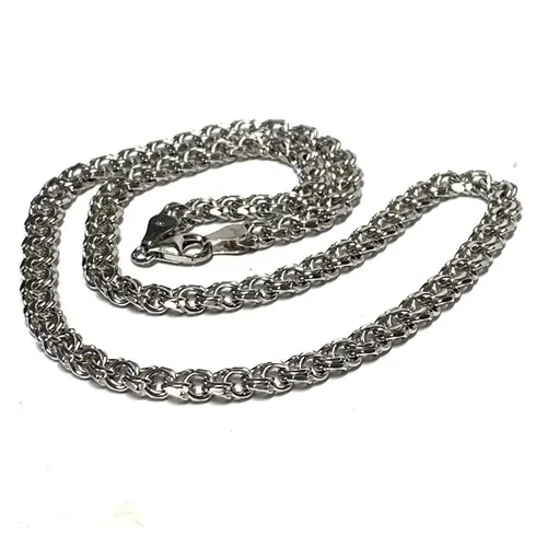 Massive Halskette aus 925/- Sterling Silber mit Rhodium-Beschichtung 45cm - Elegante Halskette aus hochwertigem Sterlingsilber, rhodiniert für dauerhaften Anlaufschutz. Ideal für stilvolle Akzente in jedem Outfit.