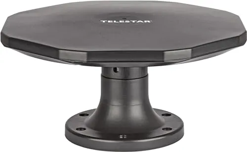 TELESTAR Antenna 15 LTE – Aktive DVB-T2 Außen-Antenne - DVB-T/T2-Antenne mit 20 dB Verstärkung, ideal für Outdoor & Camping, bietet starken Empfang und flexible Montageoptionen für optimale Signalqualität.