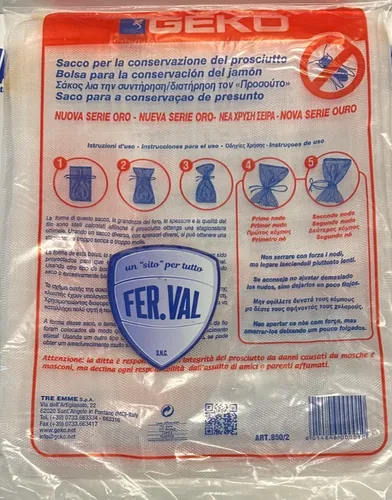 Sack Prosciutto Aufbewahrung 25x33 Wiederverwendbar Mückennetz Geko 2105603
