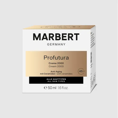 Marbert Profutura Creme 2000 Anti-Aging Gesichtscreme 50 ml - Tagespflege für alle Hauttypen mit Anti-Aging Wirkung. Regeneriert die Haut, spendet Feuchtigkeit und bekämpft Trockenheitsfältchen für eine jugendliche, glatte und elastische Haut.