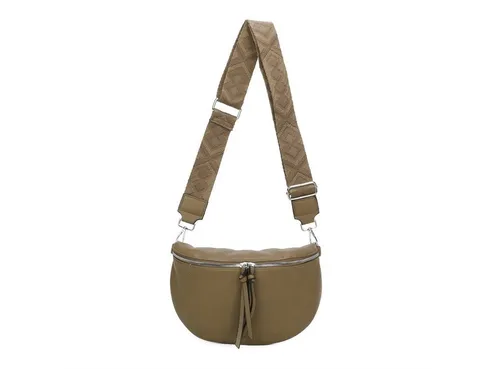 ITALYSHOP24 Schultertasche Damen Brusttasche Umhängetasche CrossBody Tasche CrossBag Muster Gurt, Hüfttasche Bodybag Gürteltasche Bauchtasche Handytasche leicht Gewicht