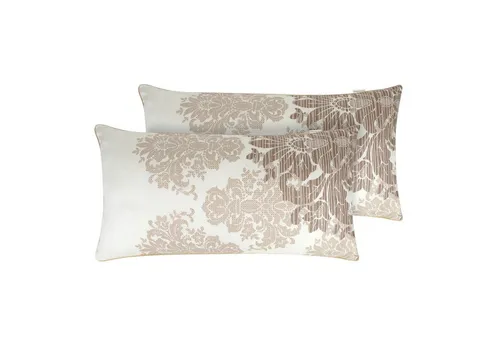 Aymando Kissenbezüge Maderia-Beige, (2 Stück), 100% Baumwolle Mako Satin, 40x80cm