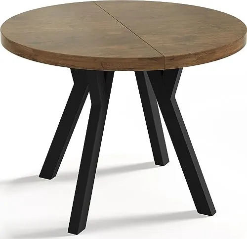 WFL Group Esstisch aus Alteiche, rund 100 cm