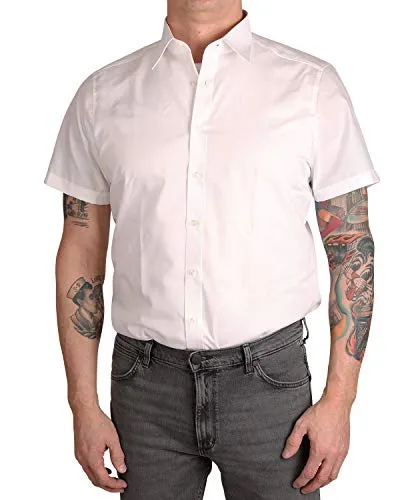 Marvelis Herrenhemd Body Fit in Weiß, Gr. 41 (L) - Elegantes Herrenhemd in Body Fit mit klassischem New York Kent Kragen. Ideal für Business und Freizeit, pflegeleicht und bequem zu tragen.