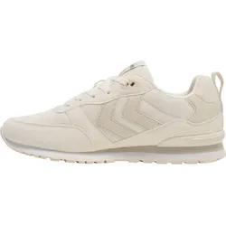 Hummel Monaco 86 Sneaker Schuhe - Weiß/Beige, Größe 41 EU - Sneaker mit Obermaterial aus Mesh und Synthetik-Veloursleder, gestanzte EVA-Zwischensohle für Langlebigkeit und optimalen Halt - ideal für Sport und Freizeit.