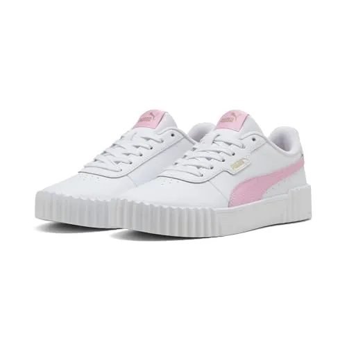 PUMA Damen Carina 3.0 Sneakers 38.5, White Pink Shimmer