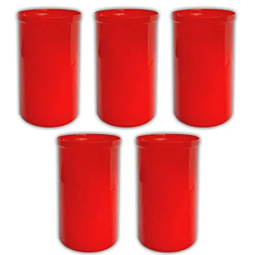 Grablicht Brenner rot ohne Deckel Grabkerzen Friedhofskerzen Grablichtkerze Trauerlicht Gedenkkerze Grabdekoration Grabdeko (5)