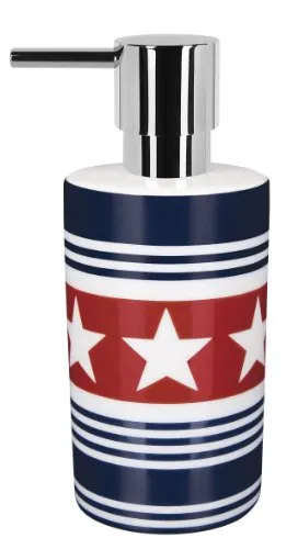 Spirella 10.17603 Seifenspender Tube Wainscott Dispenser, Navy/rot