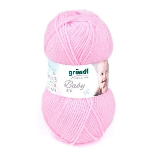 GRÜNDL WOLLE BABY UNI 50 GRAMM ROSE 100G/4,58 EURO NEU OVP