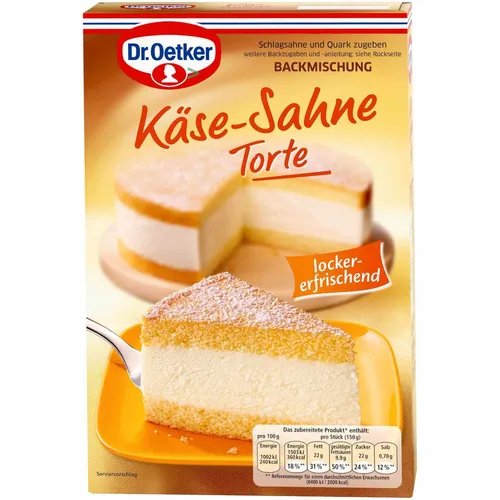 Dr. Oetker Käse-Sahne Torte Backmischung 1x385g Packung
