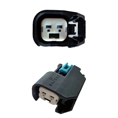KFZ Ersatz Stecker – Einspritzdüse Benziner – BOS EV6 / EV14 BLACK (FEMALE) 15419715, 72098-06, 34062-0047 kompatibel Bosch Delphi Injektoren