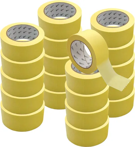 ARLI Kreppband 20x Abdeckklebeband 48 mm x 50 m - Abklebebänder – 20x universell einsetzbares Kreppband, ideal für präzise Malerarbeiten, leicht abreißbar und rückstandsfrei entfernbar.