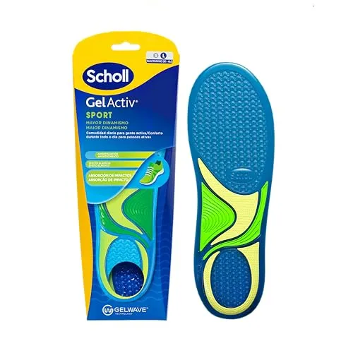 Scholl GelActiv Sport Einlegesohlen für Damen, für Sportschuhe, ganztägiger Komfort, Stoßdämpfung und Elastizität mit GelWave-Technologie, Größe 35,5-40,5